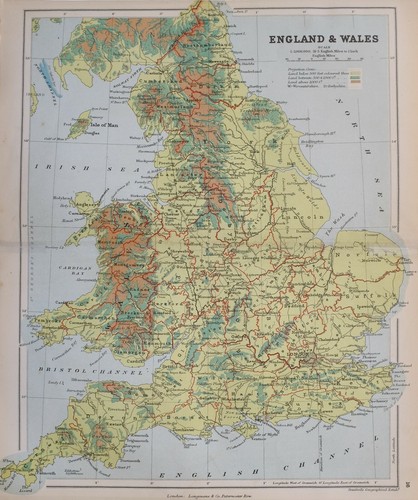 1889 carte angleterre - carte, pays