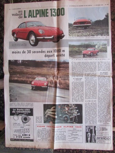 Alpine 1300 essai - , d'époque