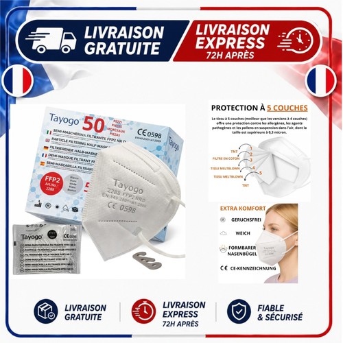 Masques ffp2 tayogo blancs - ffp2,