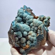 Grande sphère de shattuckite, spécimen de quartz, Kaokoveld bleu, Namibie