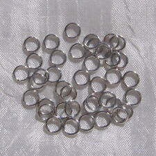 IN77 - LOT DE 200 ANNEAUX DE JONCTION OUVERTS 7MM X 0,8MM EN ACIER INOXYDABLE 
