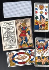 jeu 78 cartes ancien tarot de marseille 1981 + notice voyance art divinatoire