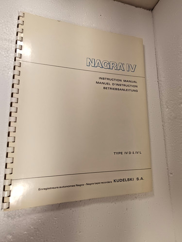 Nagra l instruction - iv, &