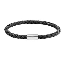 Bracelet Cai men cuir noir