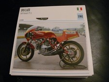 Fiche card CARTONNée moto ducati 600 pantah tt2 italie 1981