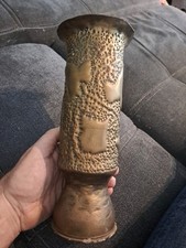 Obus Ancien Ww1 Travail Poilu Artisanat Tranchee Souvenir Reims 