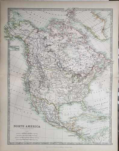 1891 ancien carte amérique - carte, du