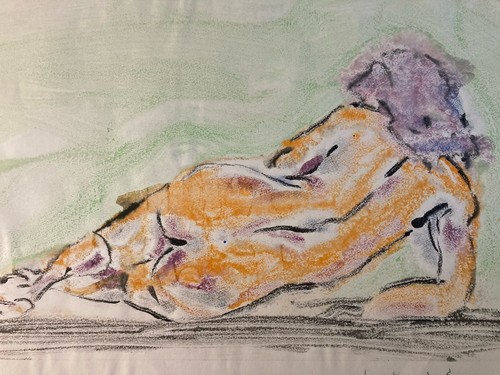 Peinture cubiste femme étude - peinture,