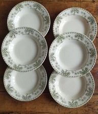x6 assiettes creuses en faïence terre de fer Sarreguemines « Palmyre »