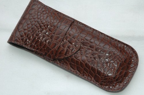 Etui cuir pour stylos - cuir, trois