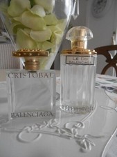 Lot de  2 SUPERBES Flacons de parfum vides,   BALENCIAGA   le  DIX + CRISTOBAL  