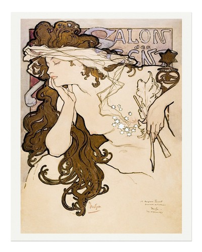 Affiche art nouveau élégante - affiche,