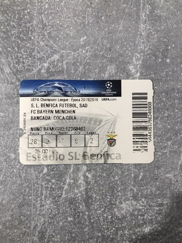 Ticket match benfica vs - sl,