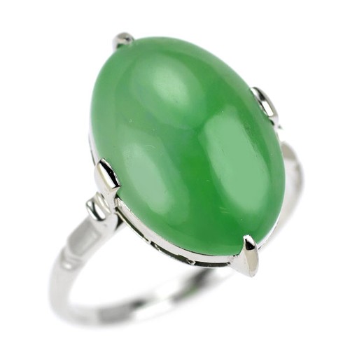 Pt800 jade ring senbon - ring,