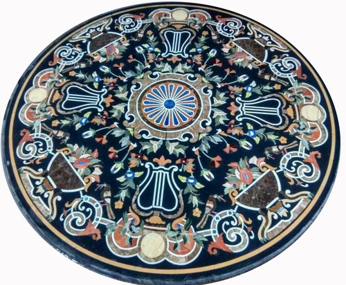Table ronde marbre fait - table,