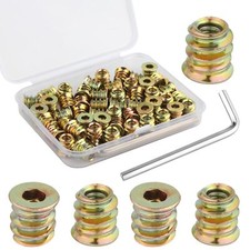 50 Pièces Insert Fileté Bois