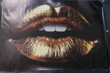 Toile murale Lèvres dorées – Art moderne – 119x80 cm – Glamour & design