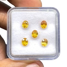 5 Pièces Naturel Jaune Saphir