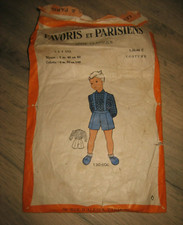 Ancien Modèle Patrons Favoris & Parisiens Ensemble costume Enfant 2 à 4 ans