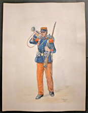 L. Laborde aquarelle originale