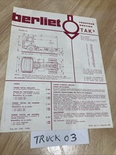Berliet tracteur routier TAK8 caractéristique prospectus camion poids lourd