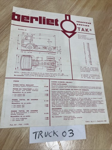 Berliet tracteur routier tak8 - tracteur,
