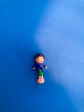 POLLY POCKET VINTAGE FIGURINE PERSONNAGE Petit Garçon Doll bleu vert