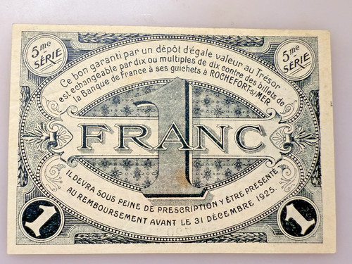 Rare billet nécessité - billet, de