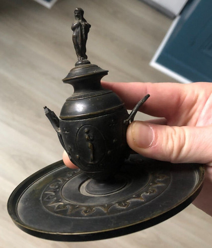 Bel encrier bronze xixème - bel,