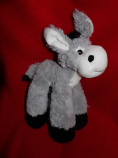 Doudou Peluche SANDY Ane Gris Blanc Noir