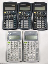 Lot De 5 Calculatrices Texas Instruments TI-30X IIB - Non Testées