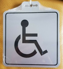 Plaque signalétique Handicapé carrée 13cm neuve