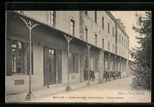 Cpa moulins école - cpa,