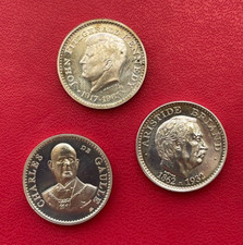 Beau lot de 3 médailles en argent "Les grands destins du XXe siècle". Etat SPL