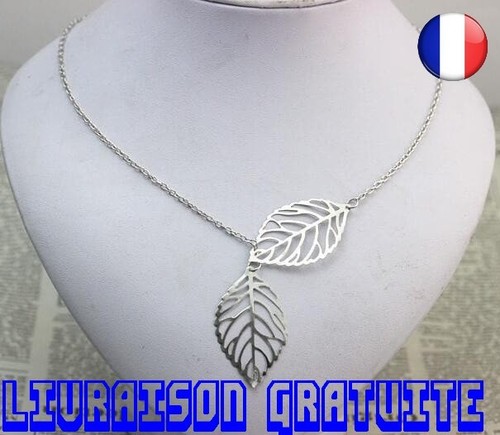 Collier feuille chaine bijoux - chaine,