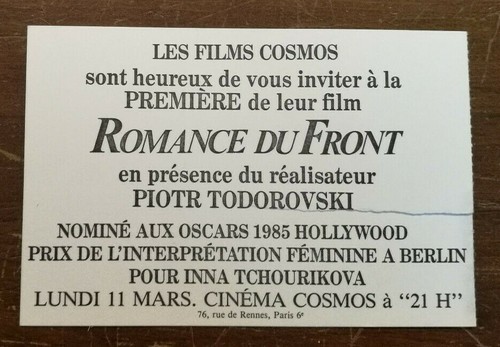 Cinema carton invitation - carton, d'invitation