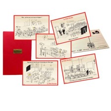 5 cartes postales en bois