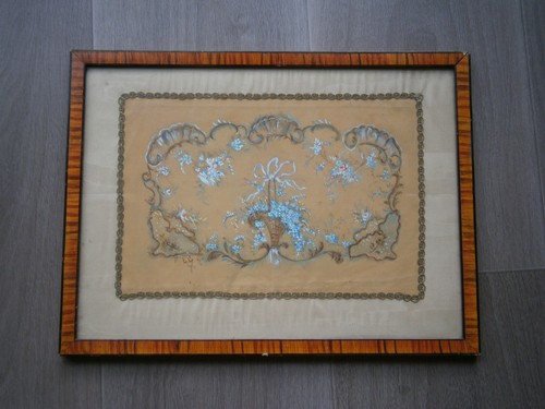 Peinture sur soie 1920 - peinture,