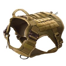 Harnais Tactique pour Chien Harnais Militaire Réglable et Respirant avec Poig...