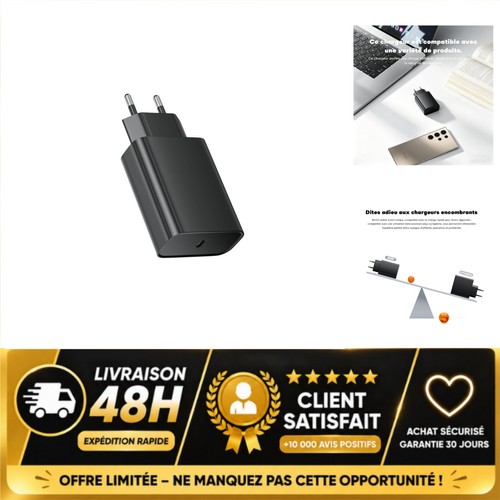 Chargeur usb 45w super fast - usb-c,