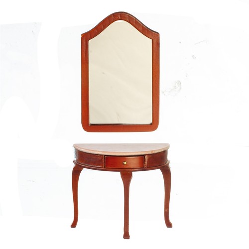 Table console demi lune avec - console,