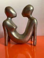ANCIENNE SCULPTURE COUPLE ART ABSTRAIT