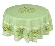 Nappe ronde coton enduit clos