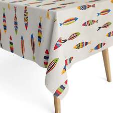 Jacquard Nappe Recouvert Coton GUPPY Multicolore Poissons Carré Rond Oval