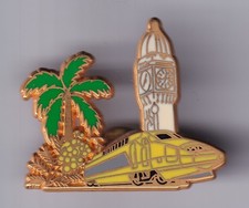 RARE PINS PIN'S .. TRAIN RAILWAYS SNCF TGV PTT LA POSTE RIVIERA PARIS LYON 3D~GA