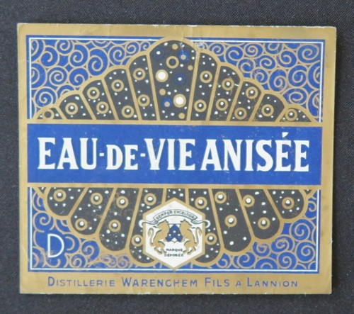 Ancienne étiquette eau - ancienne,
