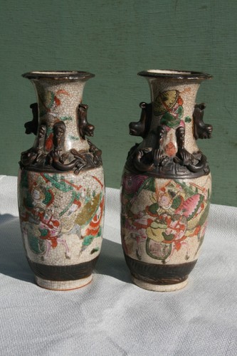 Paire vases nankin chine - de,