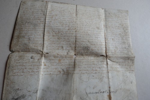 1665 parchemin clermond - 1665,