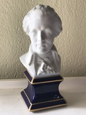 LIMOGES BISCUIT SIGNÉ THARAUD BUSTE DE MOZART HAUTEUR 21 cm