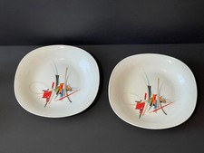 Paire assiettes Script Georges